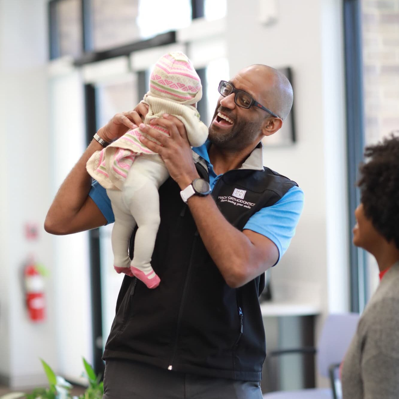 Dr Mack at Mack Orthodontics young patient with Dr.Mack