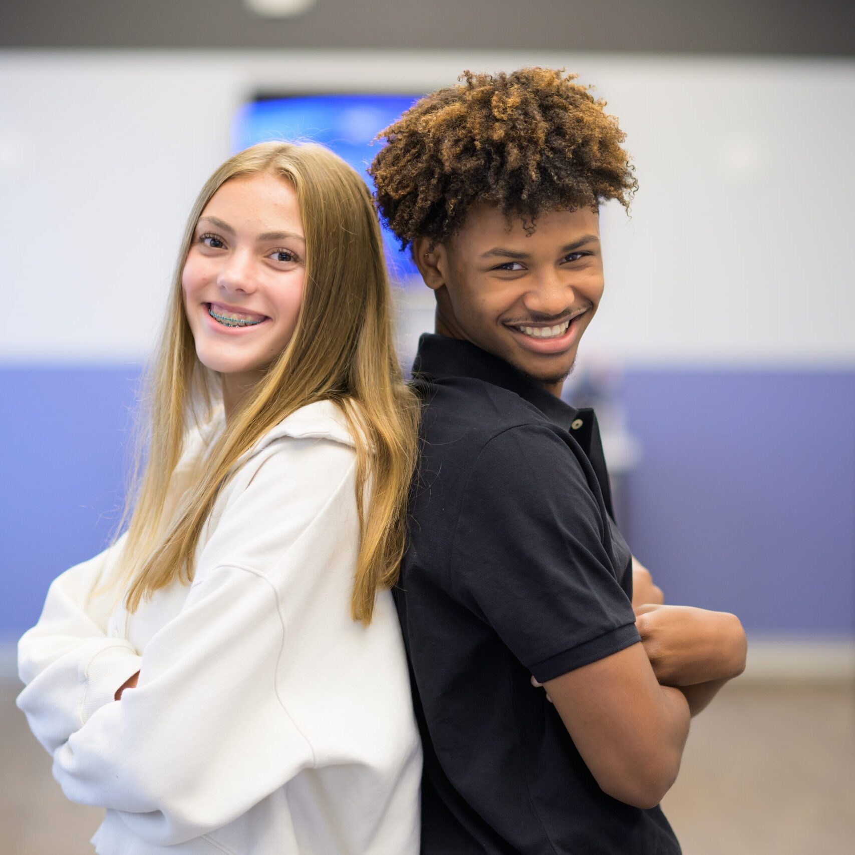 orthodontics burlington nc-0003 orthodontics burlington nc patients standing back to back